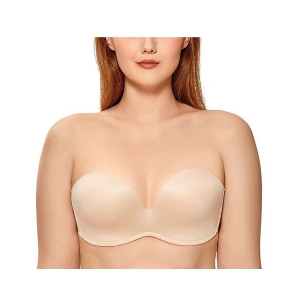 CALVENA Other - CALVENA Women's Slightly Lined Lift Support Plus Size Lace Push up Strapless Bra